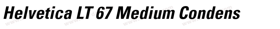 Helvetica LT 67 Medium Condensed Oblique字体转换